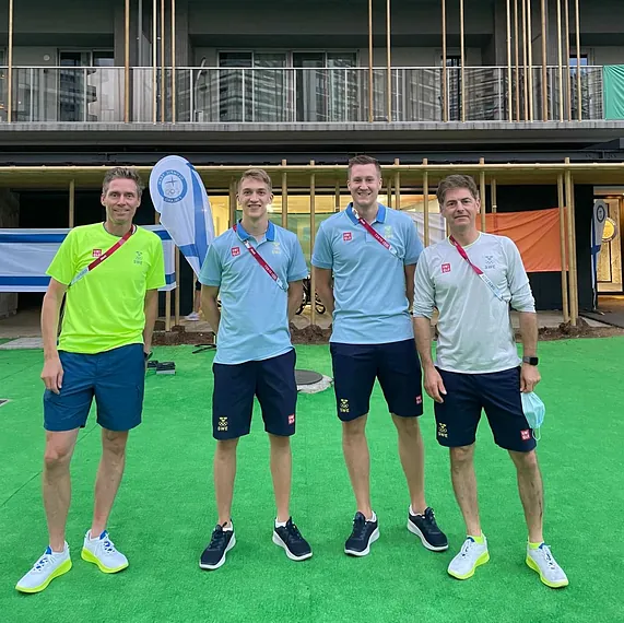 Jørgen Person ,Anton Kjellberg, Matthias Falck og Mikael Holm.